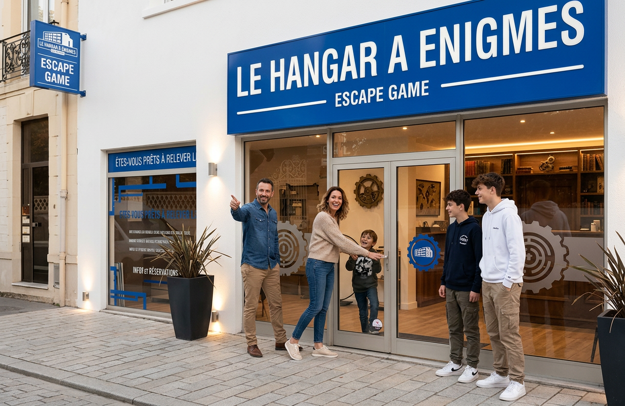 Devanture du Hangar à Énigmes, escape game à Trouville-sur-Mer