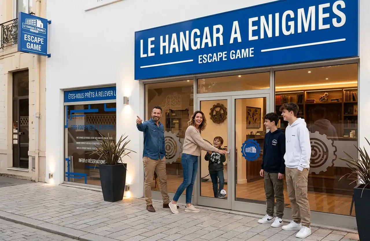 Devanture du Hangar à Énigmes, escape game à Trouville-sur-Mer