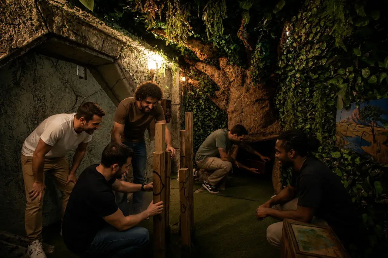 Salle À l'épreuve de la Jungle, escape game EVG à Deauville
